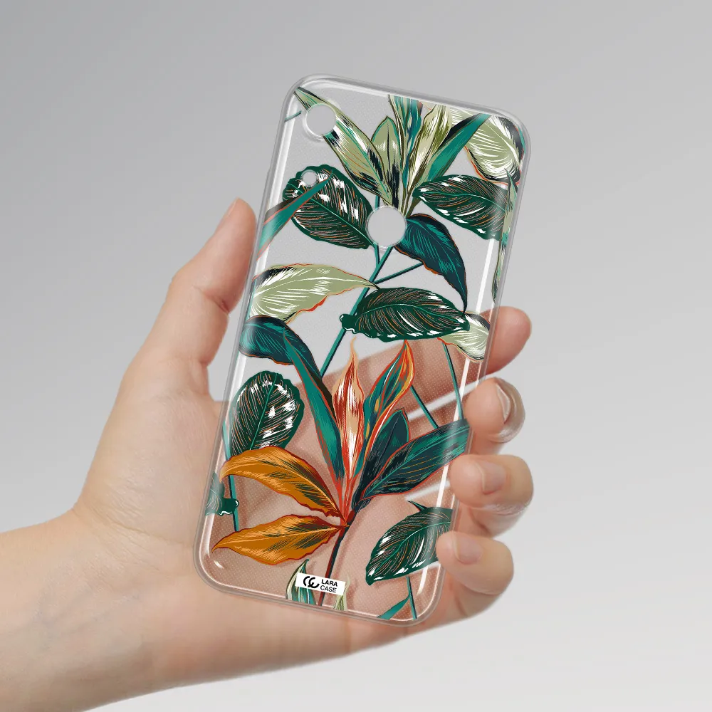Colorful Tropical Leaves Huawei Y6S Clear TPU Case