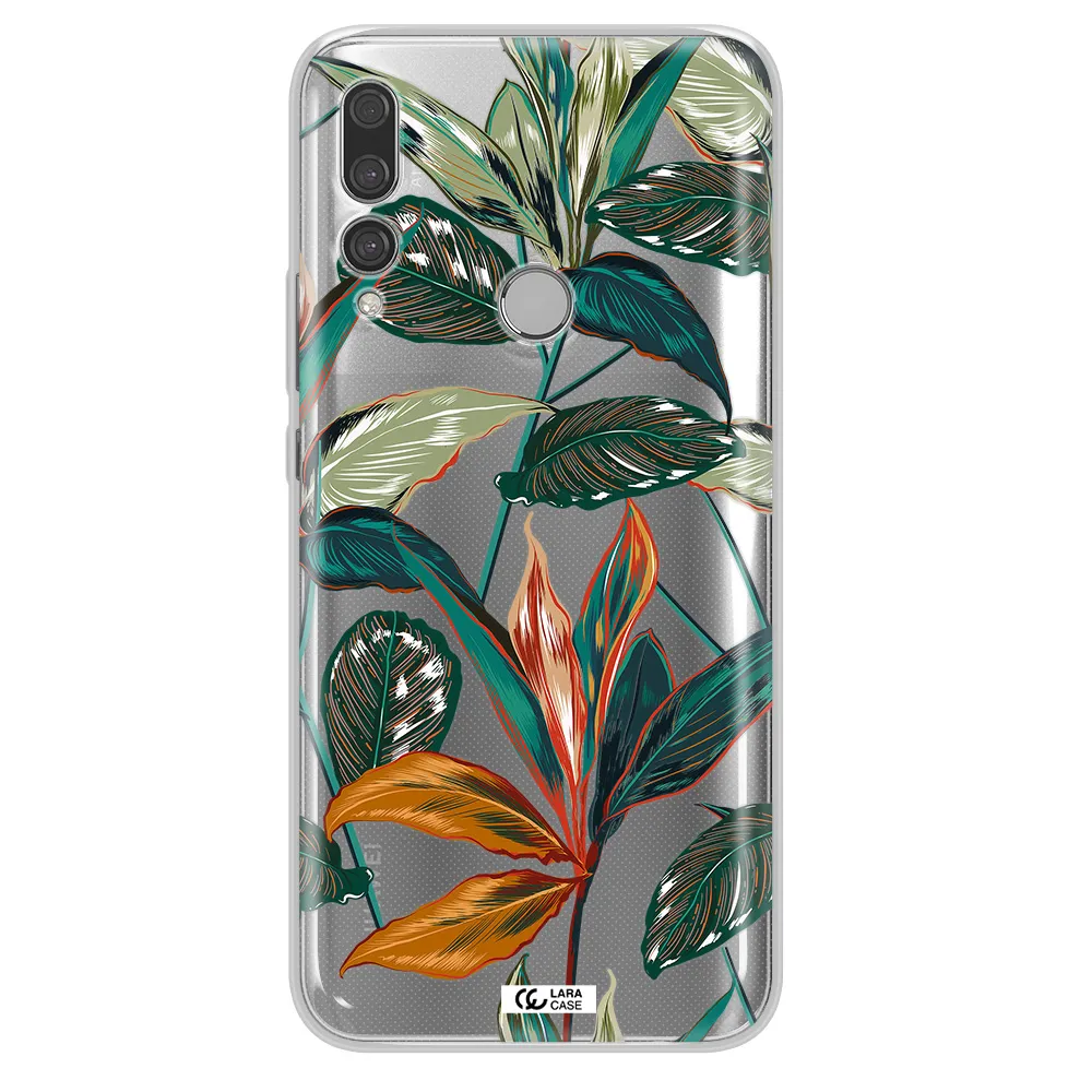 Colorful Tropical Leaves Huawei Y9 Prime 2019 Clear TPU Case