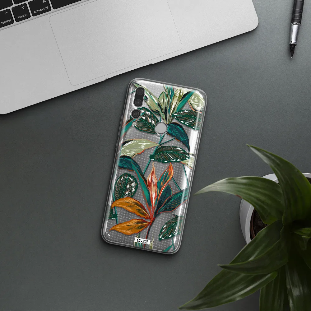 Colorful Tropical Leaves Huawei Y9 Prime 2019 Clear TPU Case