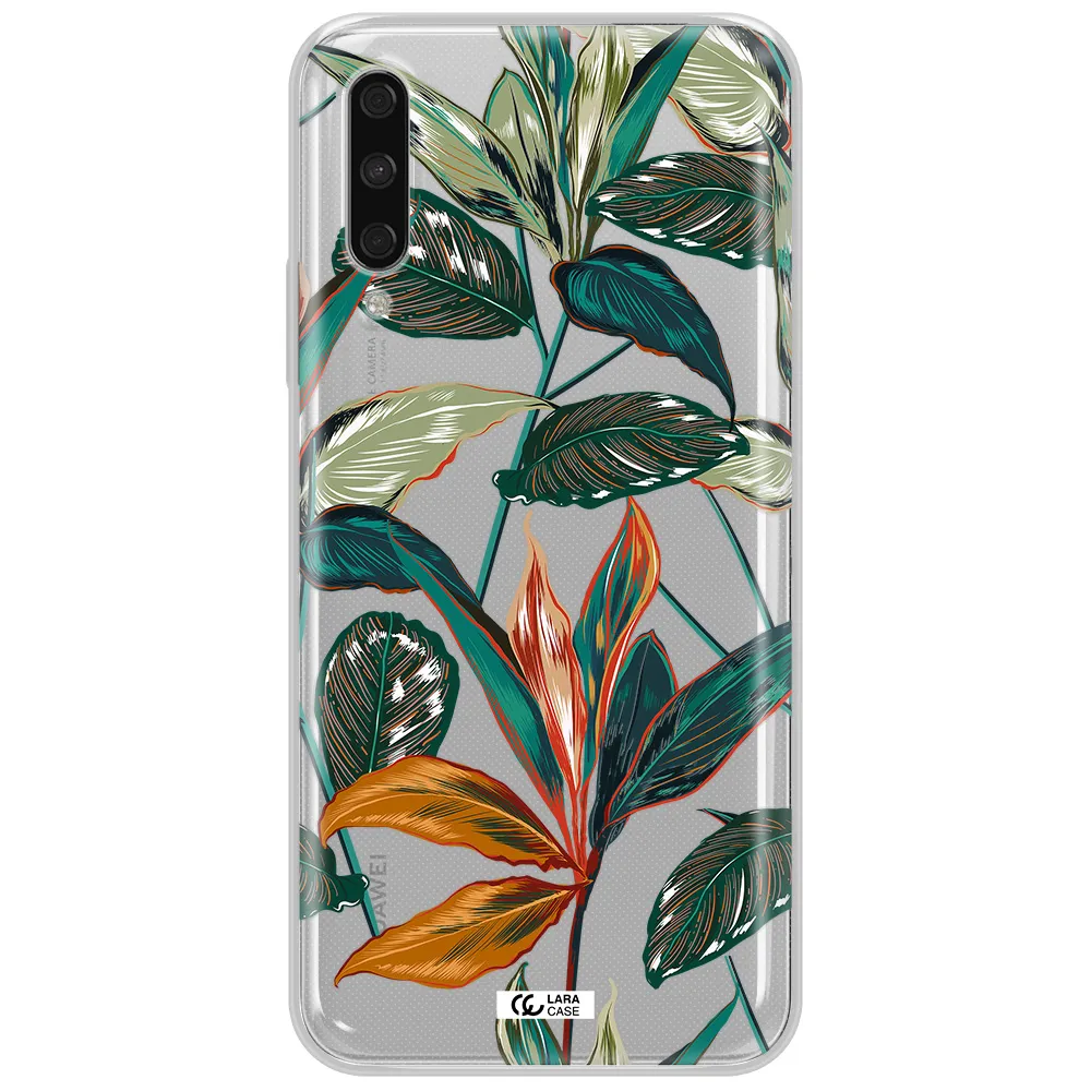 Colorful Tropical Leaves Huawei Y9S Clear Tpu Case