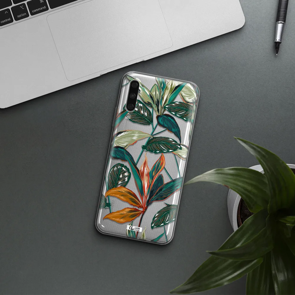 Colorful Tropical Leaves Huawei Y9S Clear Tpu Case