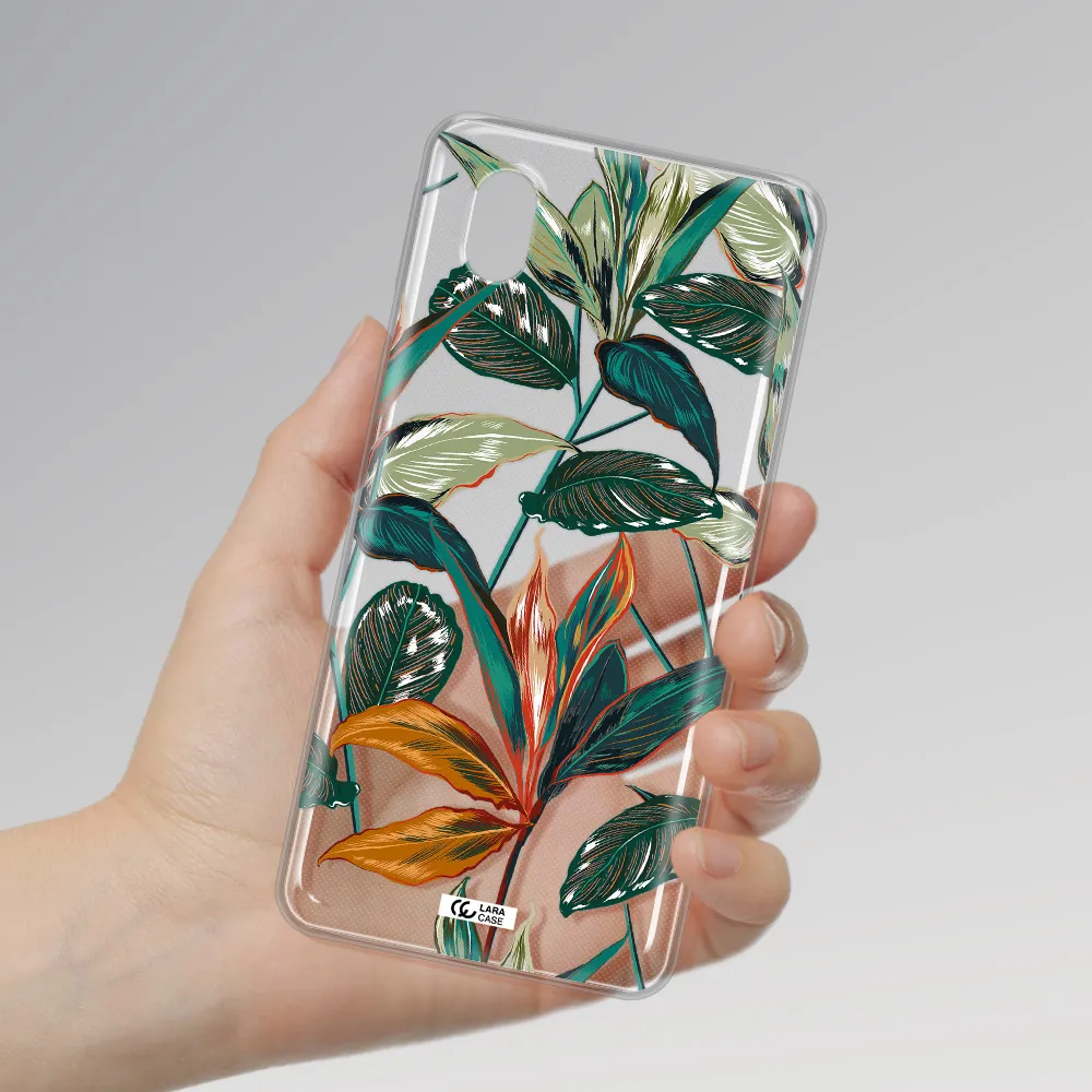 Colorful Tropical Leaves Samsung A01 Core Clear Tpu Case