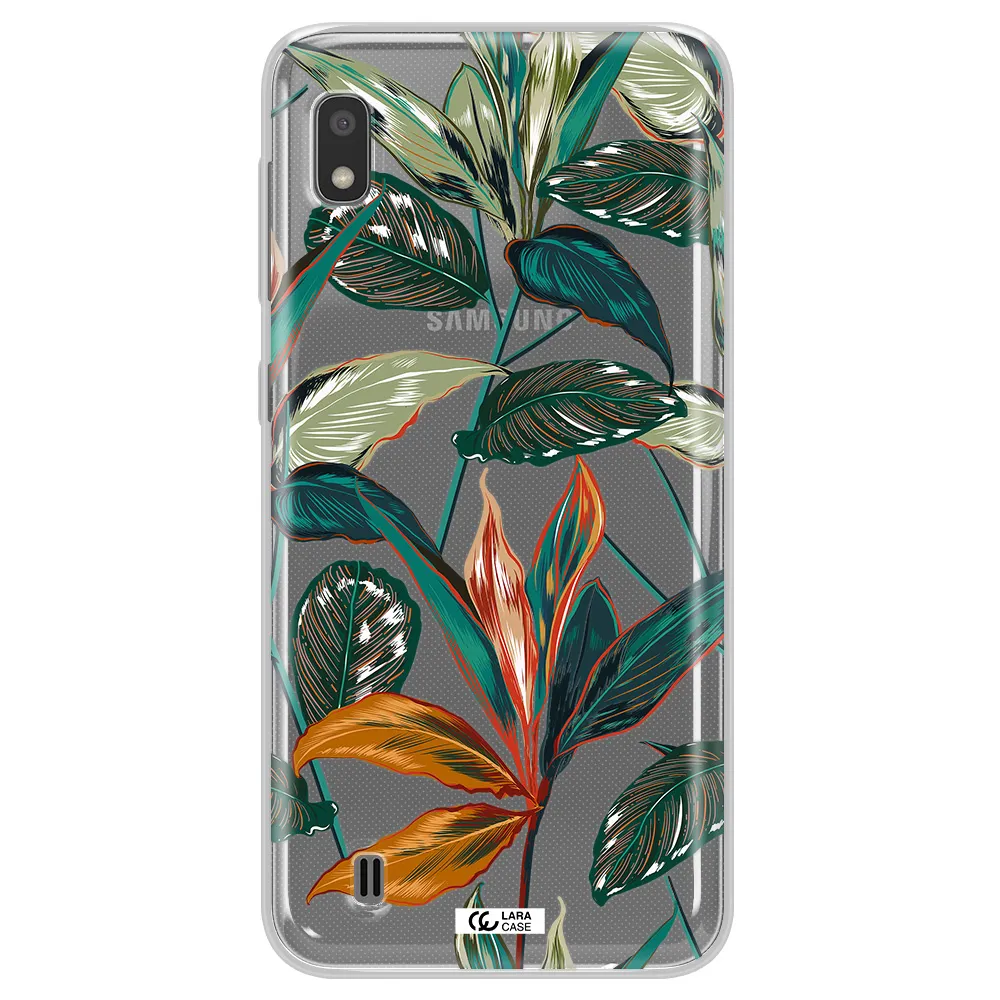 Colorful Tropical Leaves Samsung A10 Clear TPU Case