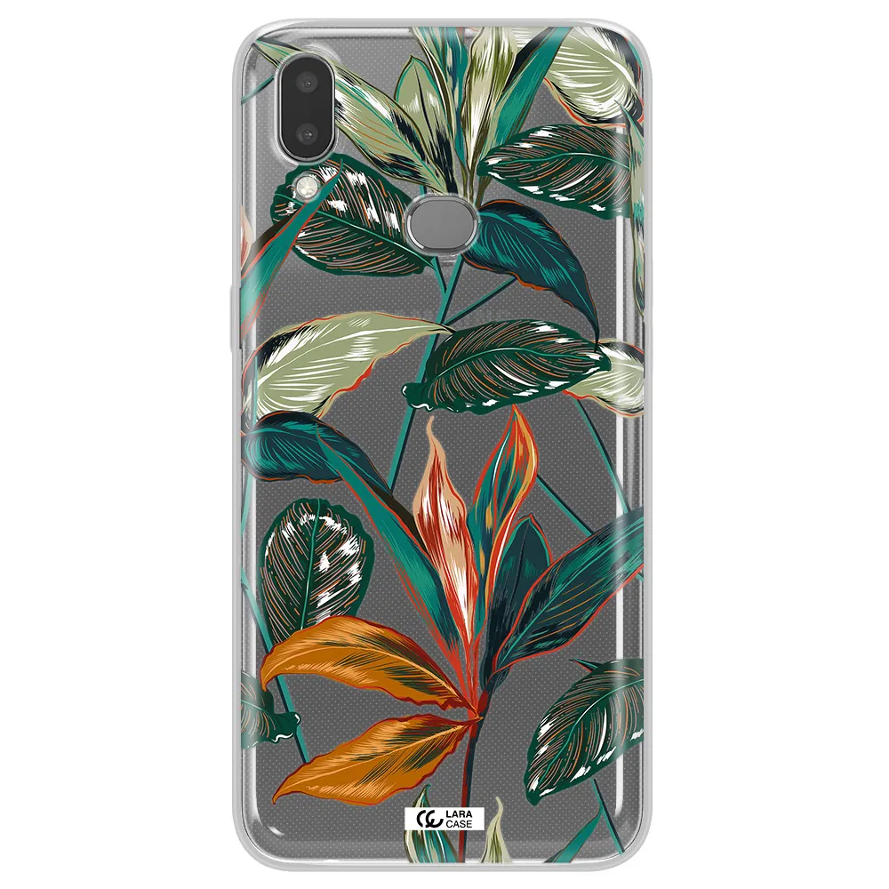 Colorful Tropical Leaves Samsung A10S Clear TPU Case