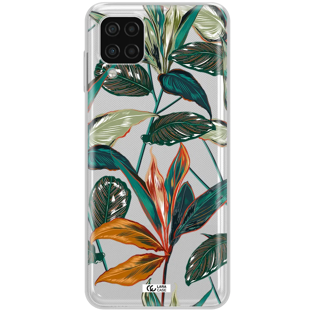 Colorful Tropical Leaves Samsung A12 4g Clear TPU Case