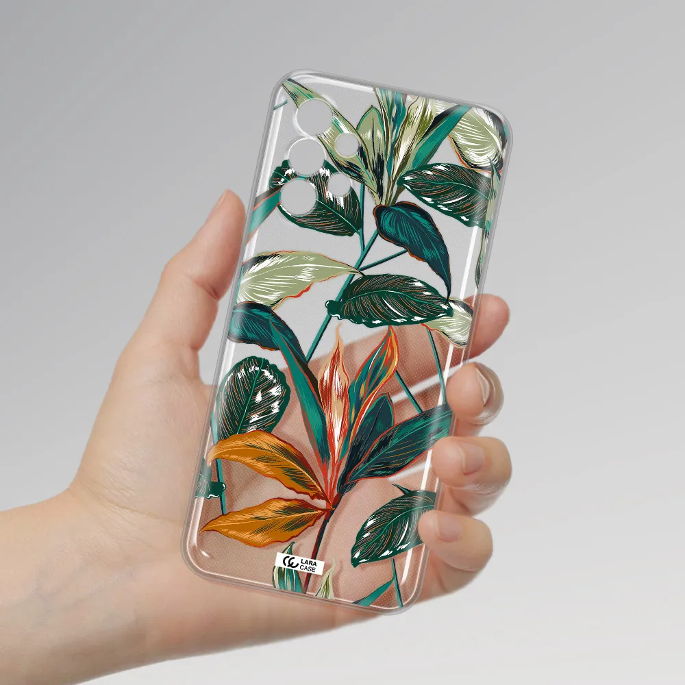 Colorful Tropical Leaves Samsung A13 4g Clear TPU Case