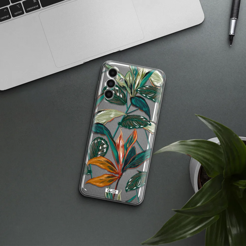 Colorful Tropical Leaves Samsung A13 5G Clear Tpu Case
