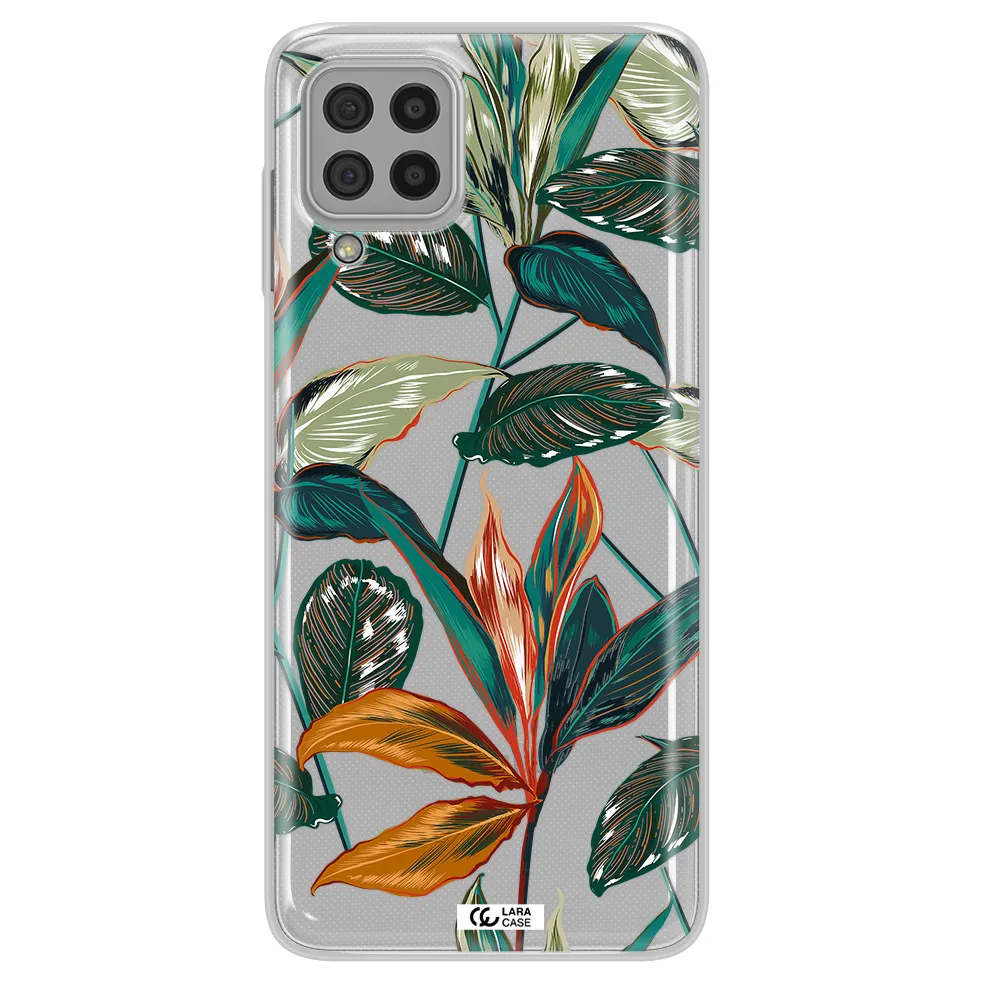 Colorful Tropical Leaves Samsung A22 4g Clear TPU Case