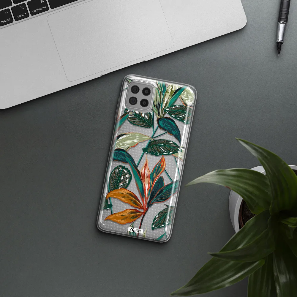Colorful Tropical Leaves Samsung A22 4g Clear TPU Case