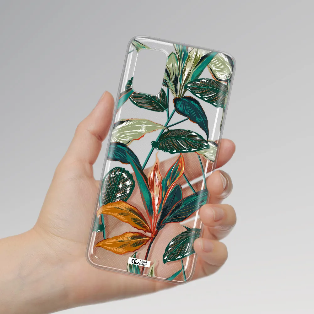Colorful Tropical Leaves Samsung A31 Clear TPU Case