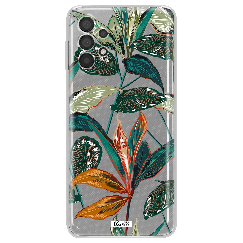 Colorful Tropical Leaves Samsung A32 4G Clear Tpu Case