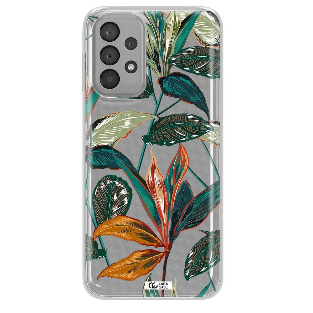 Colorful Tropical Leaves Samsung A33 Clear TPU Case