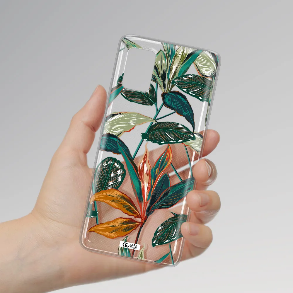 Colorful Tropical Leaves Samsung A51 Clear TPU Case