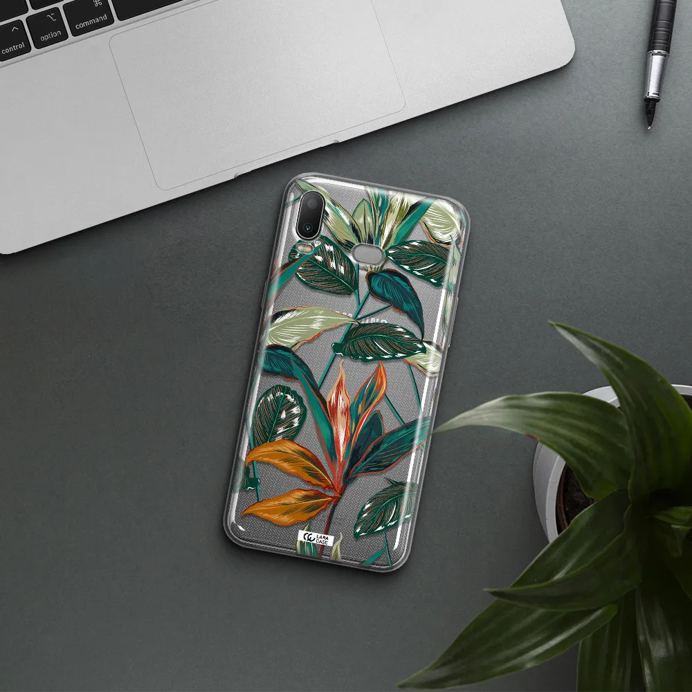 Colorful Tropical Leaves Samsung A6S Clear TPU Case