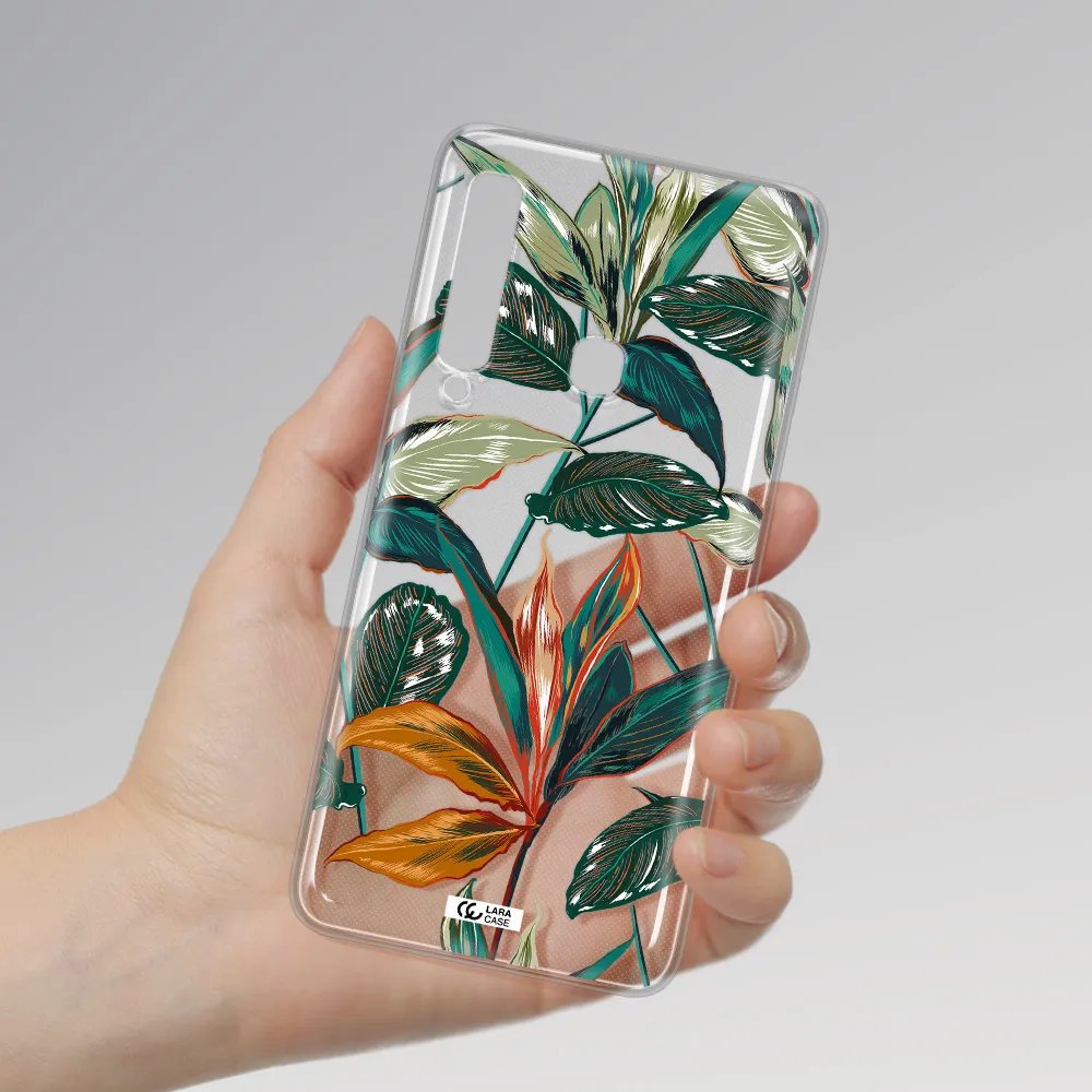 Colorful Tropical Leaves Samsung A9 2018 Clear TPU Case