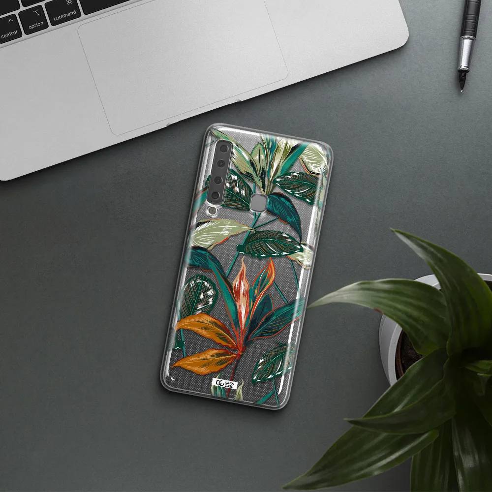 Colorful Tropical Leaves Samsung A9 2018 Clear TPU Case
