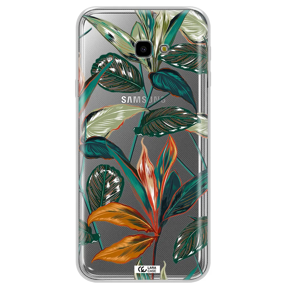 Colorful Tropical Leaves Samsung J4 Plus Clear TPU Case