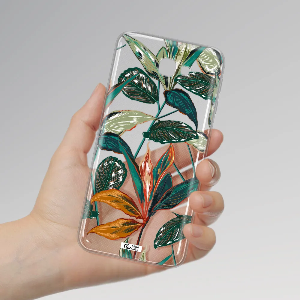 Colorful Tropical Leaves Samsung J5 Prime Clear TPU Case