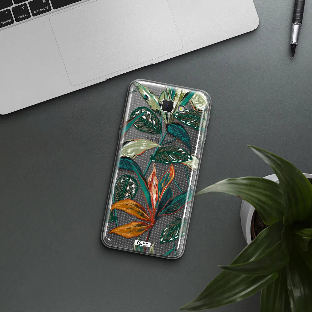 Colorful Tropical Leaves Samsung J5 Prime Clear TPU Case