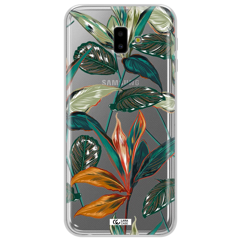 Colorful Tropical Leaves Samsung J6 Plus Clear TPU Case