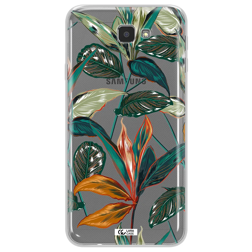 Colorful Tropical Leaves Samsung J7 Prim Clear TPU Case