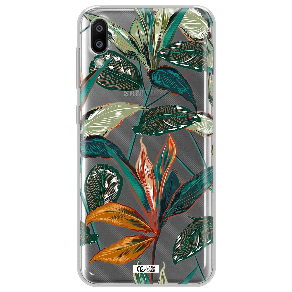 Colorful Tropical Leaves Samsung M10 Clear TPU Case