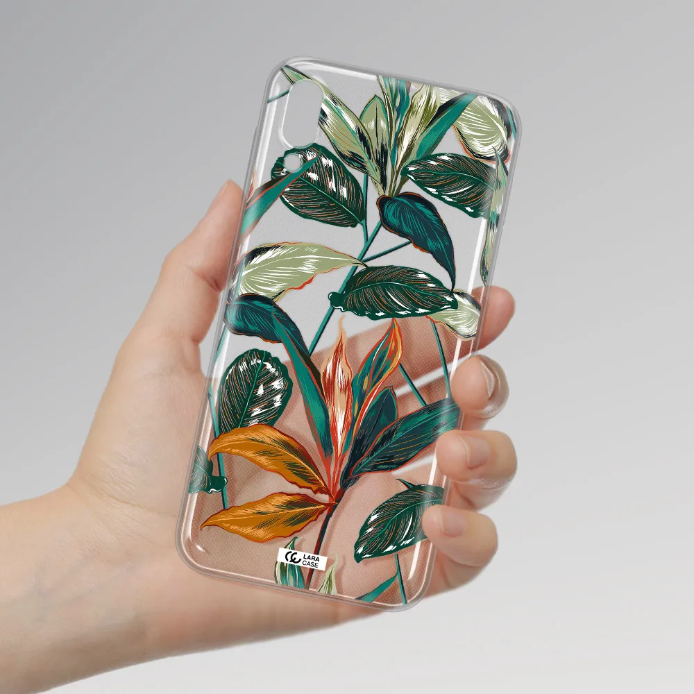 Colorful Tropical Leaves Samsung M10 Clear TPU Case