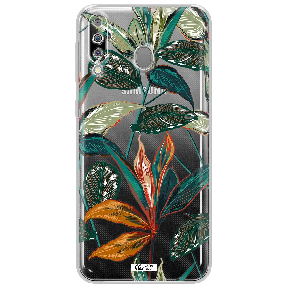 Colorful Tropical Leaves Samsung M30 Clear TPU Case