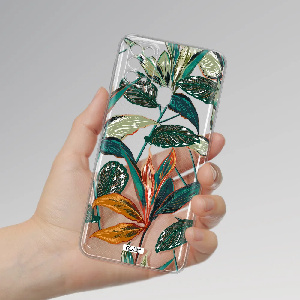 Colorful Tropical Leaves Samsung M31 Clear TPU Case