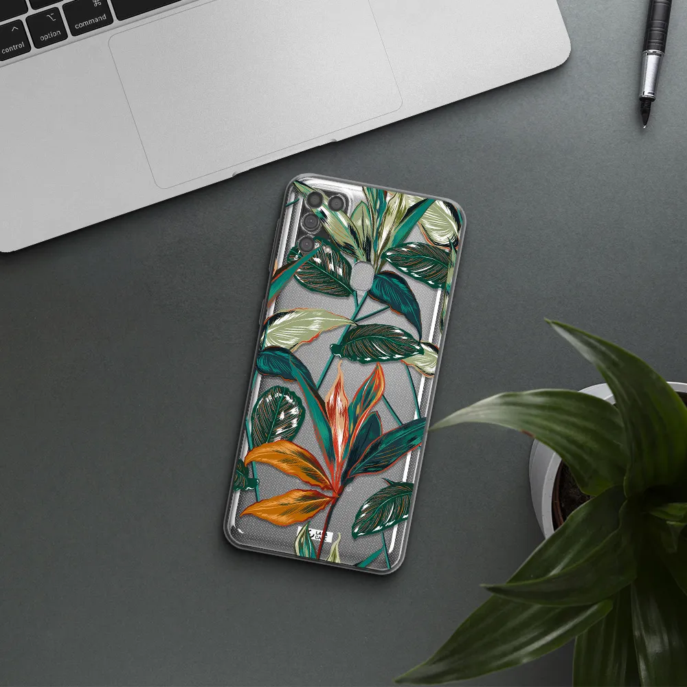 Colorful Tropical Leaves Samsung M31 Clear TPU Case