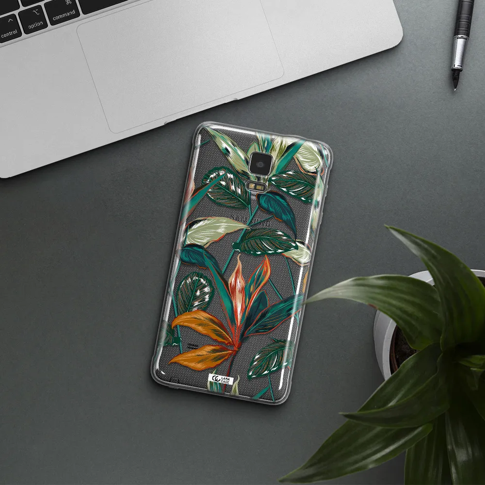 Colorful Tropical Leaves Samsung Note 4 Clear TPU Case