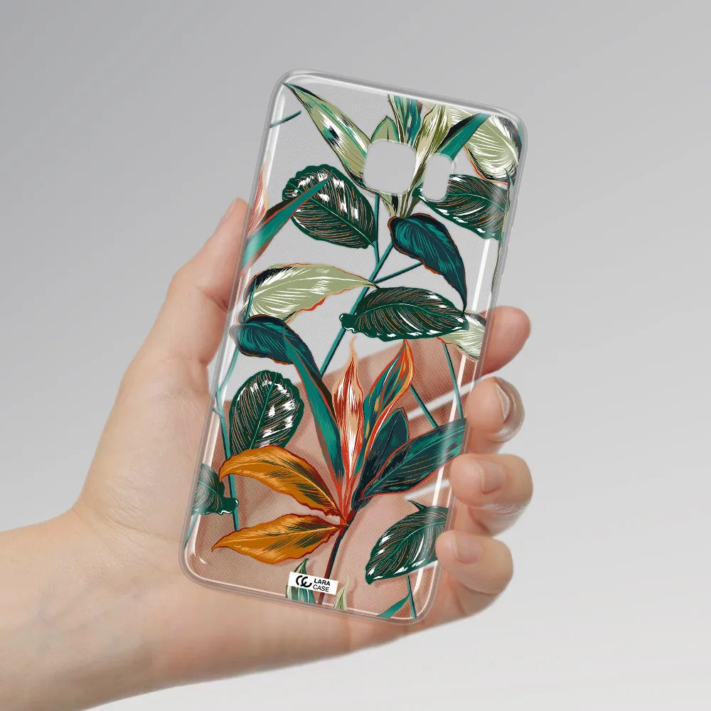 Colorful Tropical Leaves Samsung Note 5 Clear TPU Case