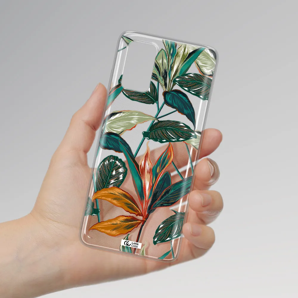 Colorful Tropical Leaves Samsung S 20 Plus Clear TPU Case