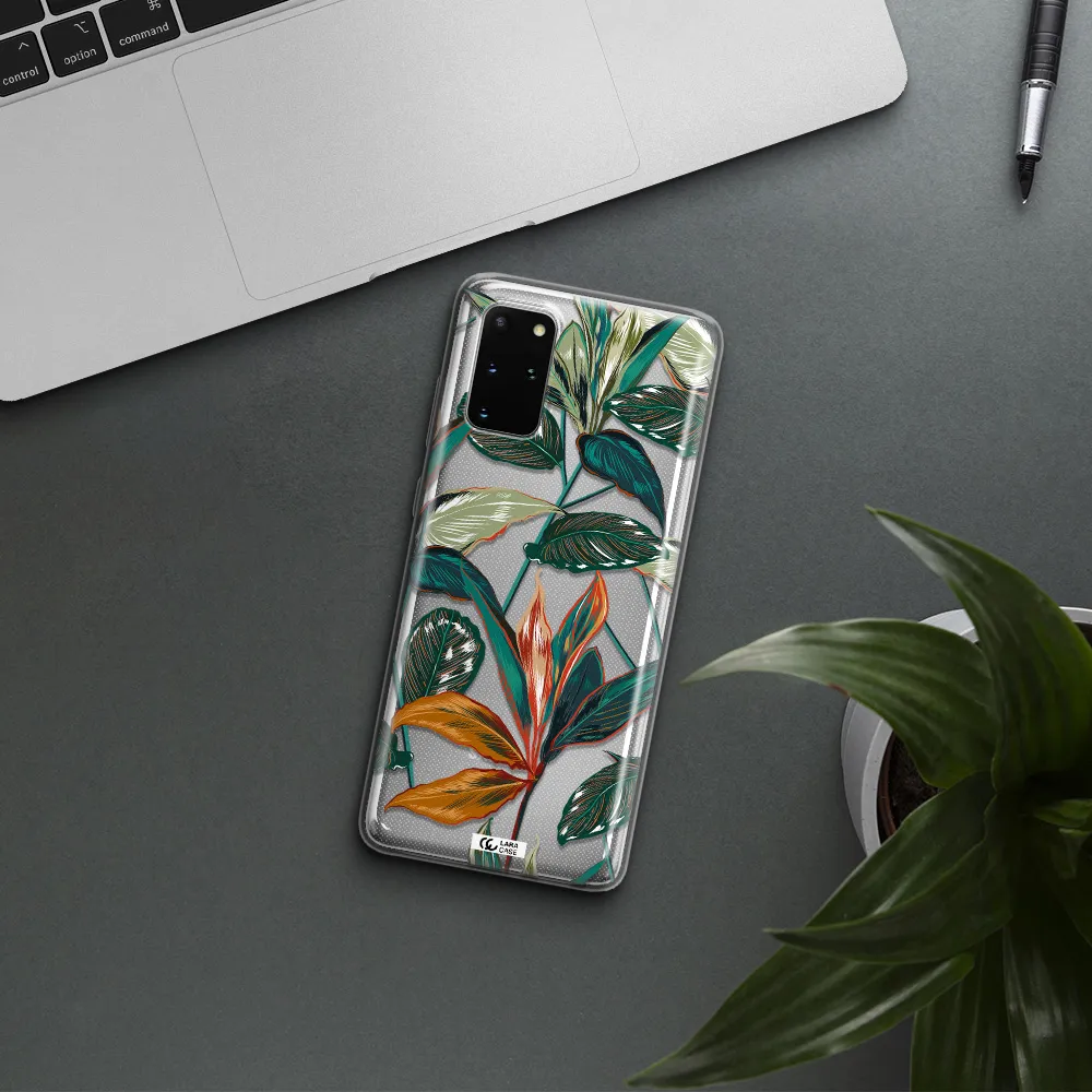 Colorful Tropical Leaves Samsung S 20 Plus Clear TPU Case