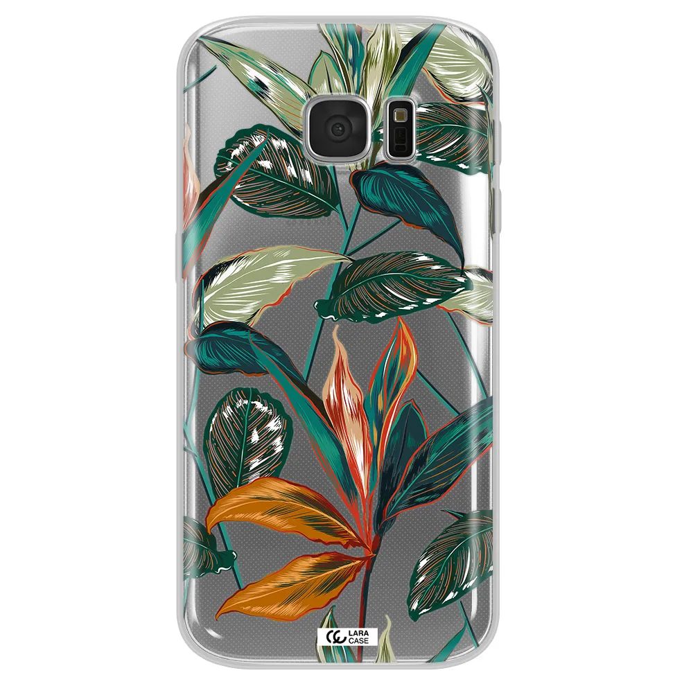 Colorful Tropical Leaves Samsung S 7 Clear TPU Case