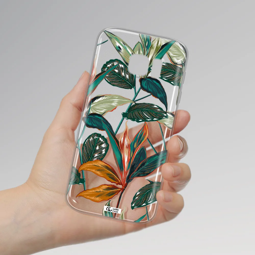 Colorful Tropical Leaves Samsung S 7 Clear TPU Case
