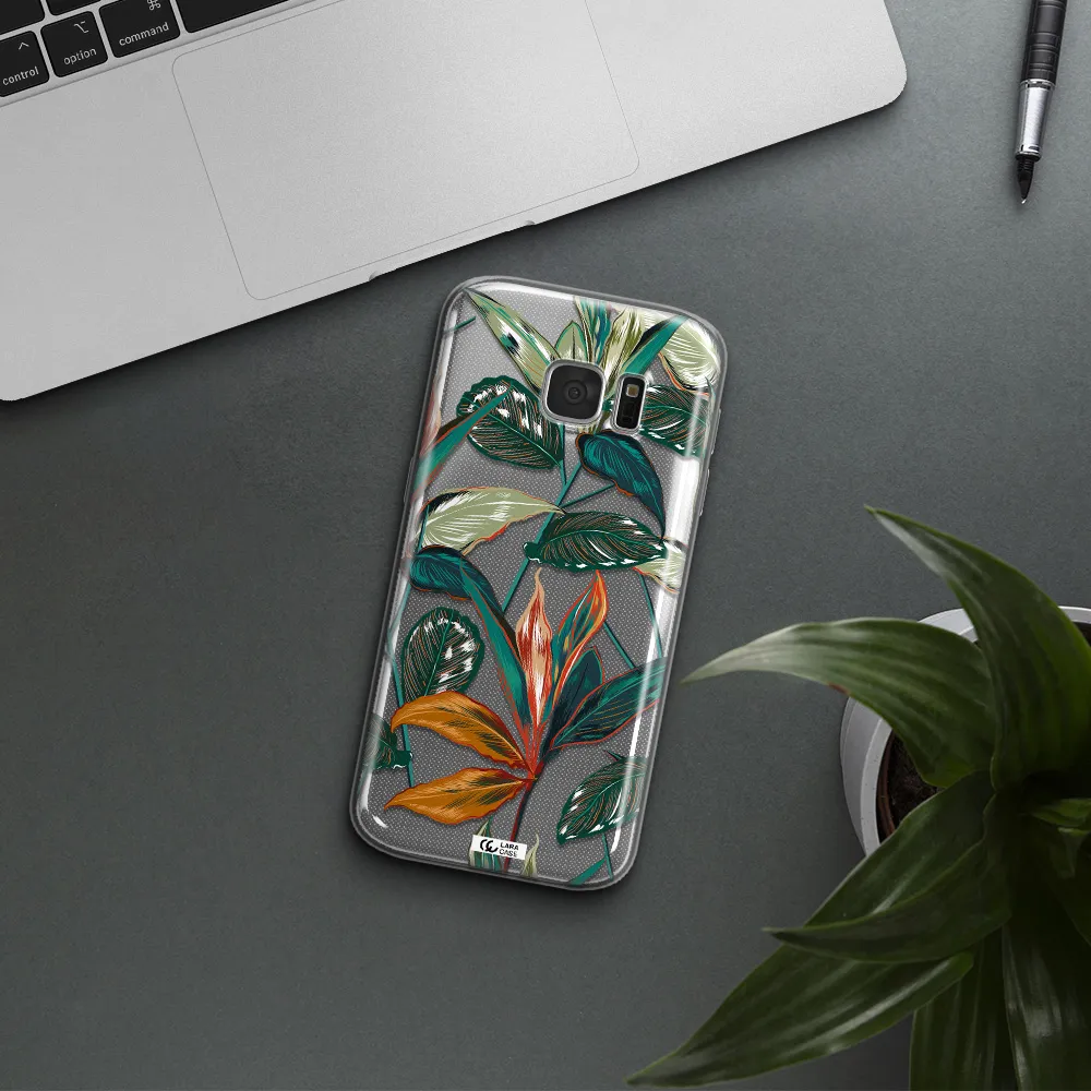 Colorful Tropical Leaves Samsung S 7 Clear TPU Case