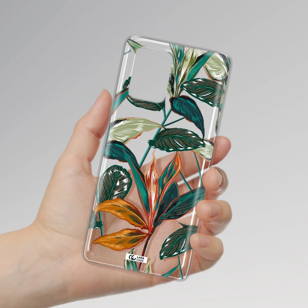 Colorful Tropical Leaves Samsung S10 Lite Clear TPU Case