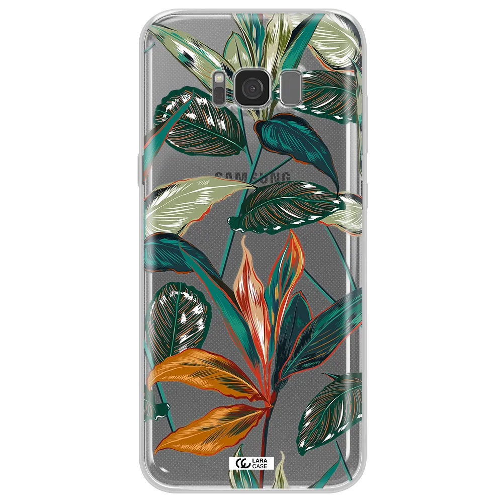 Colorful Tropical Leaves Samsung S8 Plus Clear TPU Case