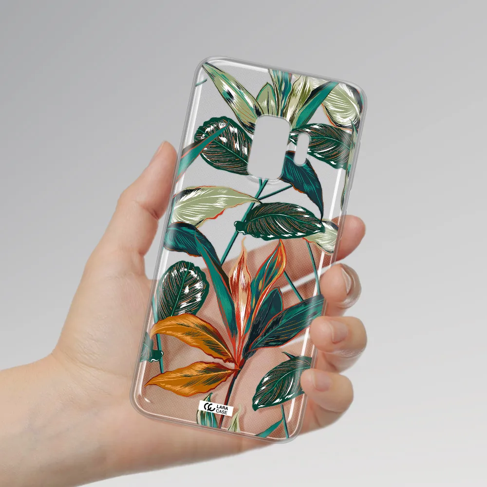 Colorful Tropical Leaves Samsung S9 Clear TPU Case