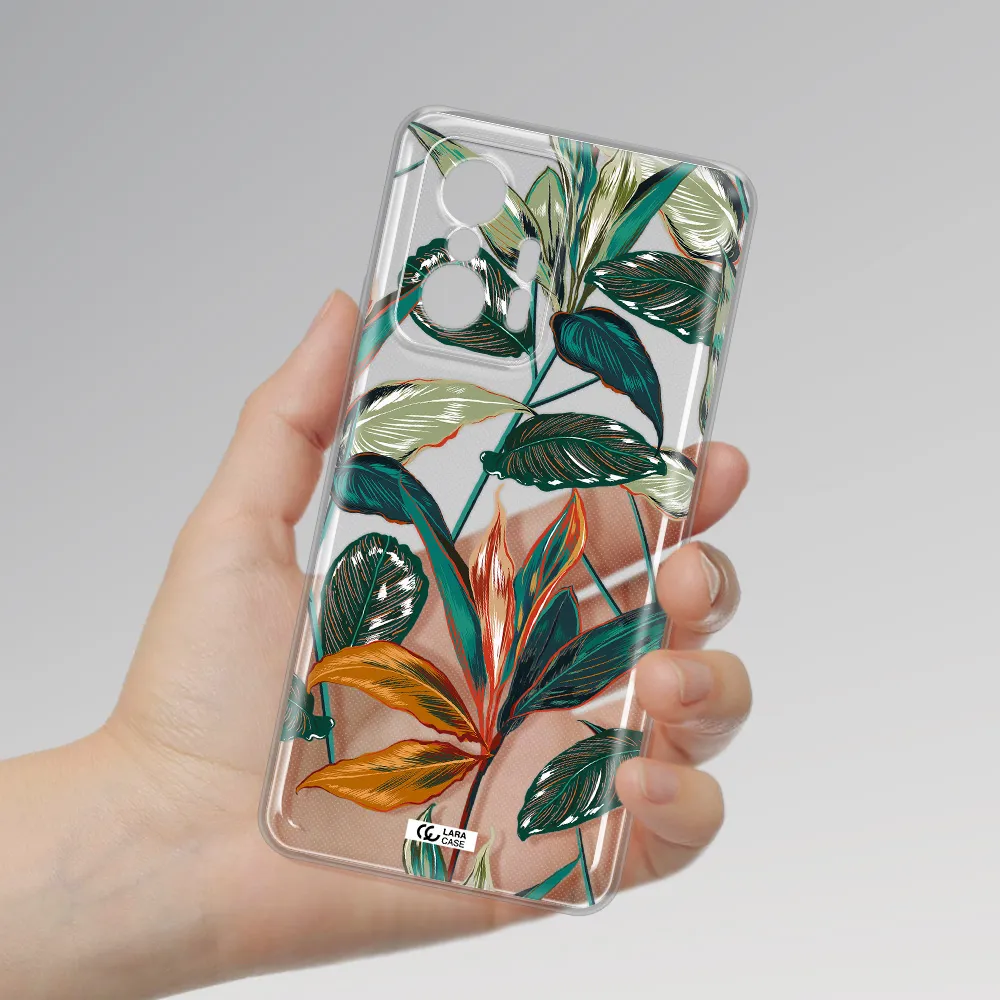 Colorful Tropical Leaves Xiaomi 11T Pro Clear Tpu Case