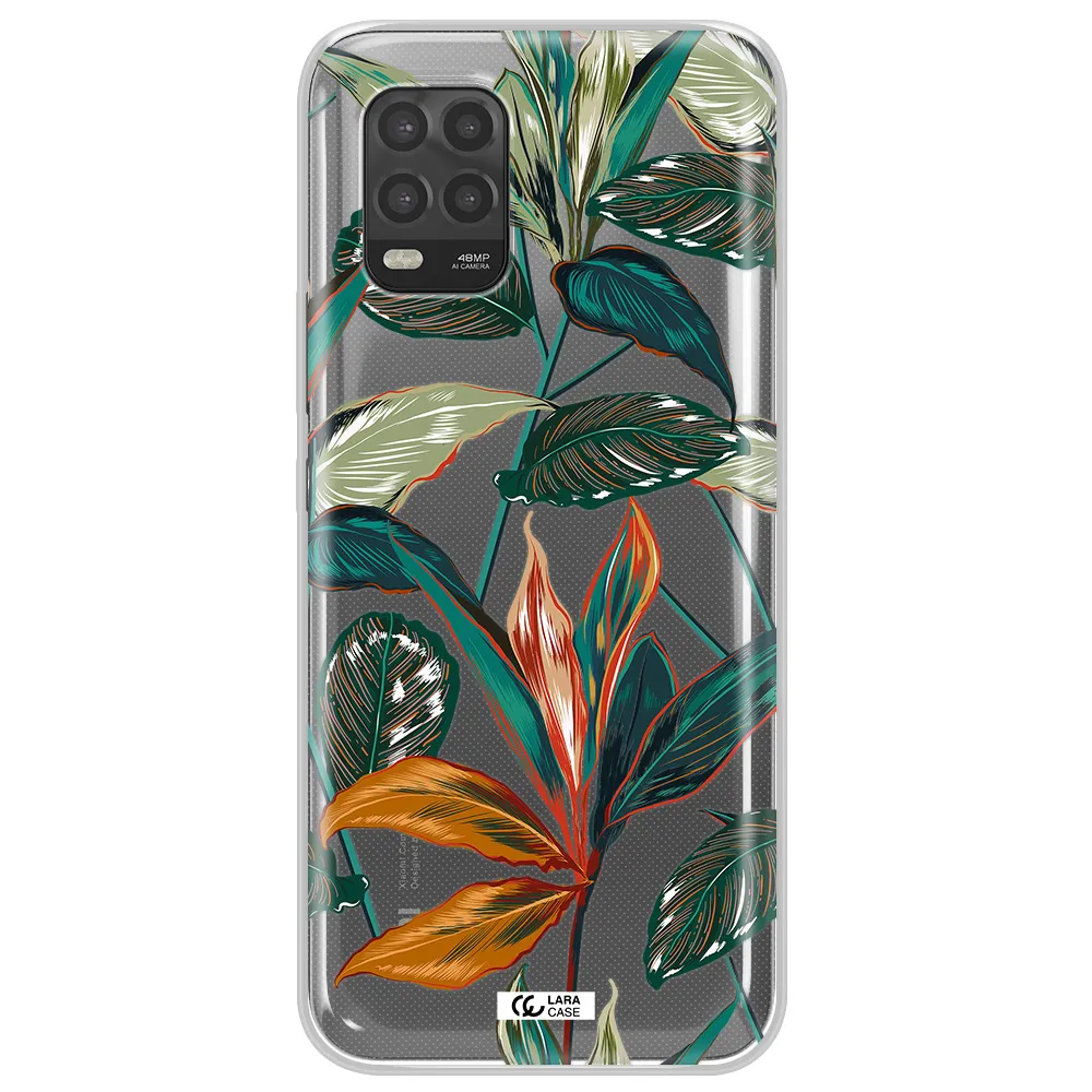 Colorful Tropical Leaves Xiaomi Mi 10 Lite Clear TPU Case
