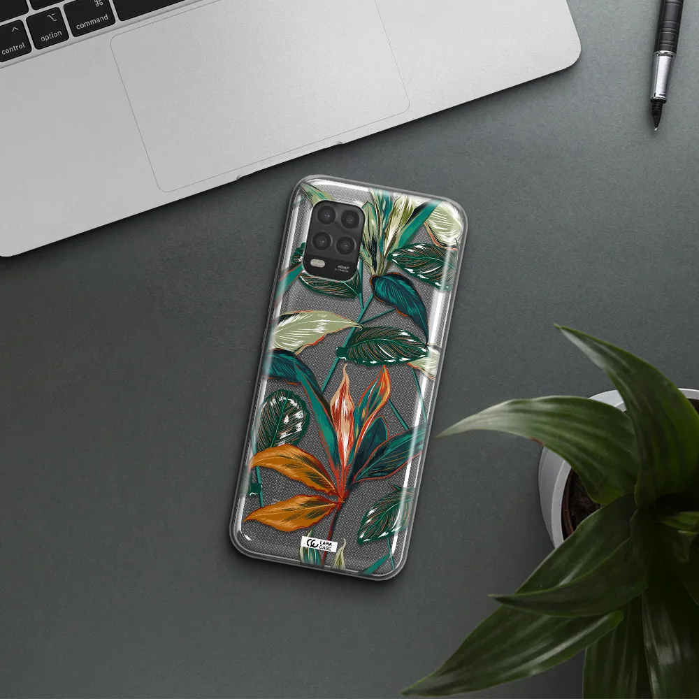 Colorful Tropical Leaves Xiaomi Mi 10 Lite Clear TPU Case