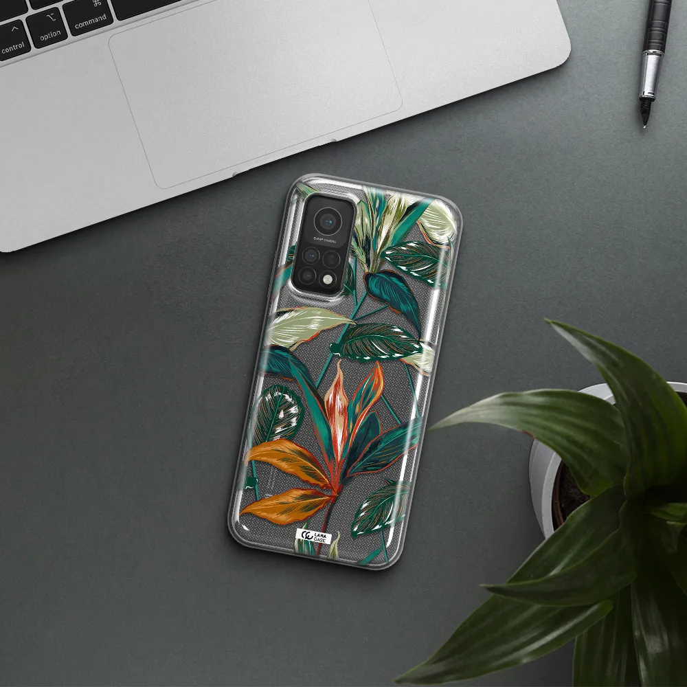 Colorful Tropical Leaves Xiaomi Mi 10T Clear TPU Case