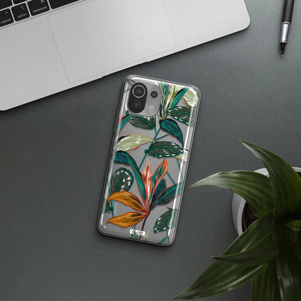 Colorful Tropical Leaves Xiaomi Mi 11 Lite Clear TPU Case