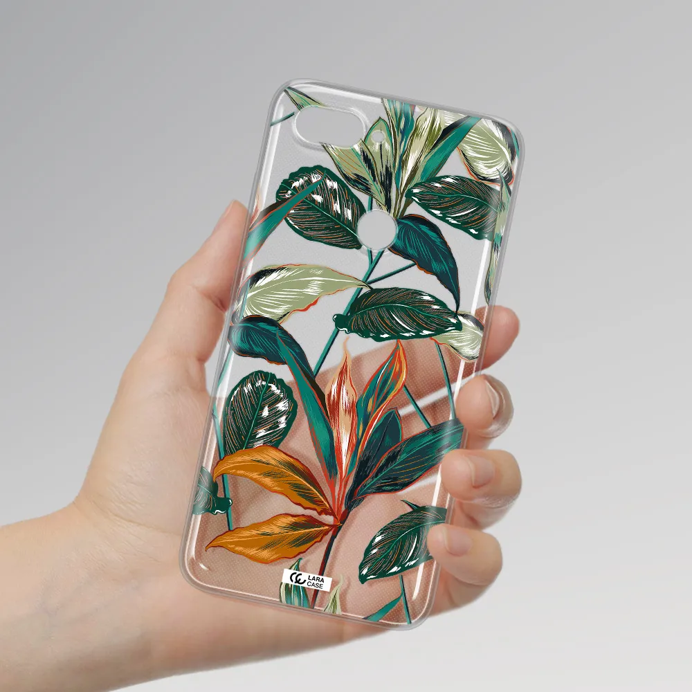 Colorful Tropical Leaves Xiaomi Mi 8 Lite Clear TPU Case