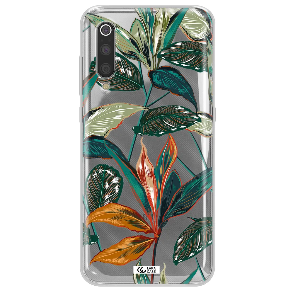 Colorful Tropical Leaves Xiaomi Mi 9 Clear TPU Case