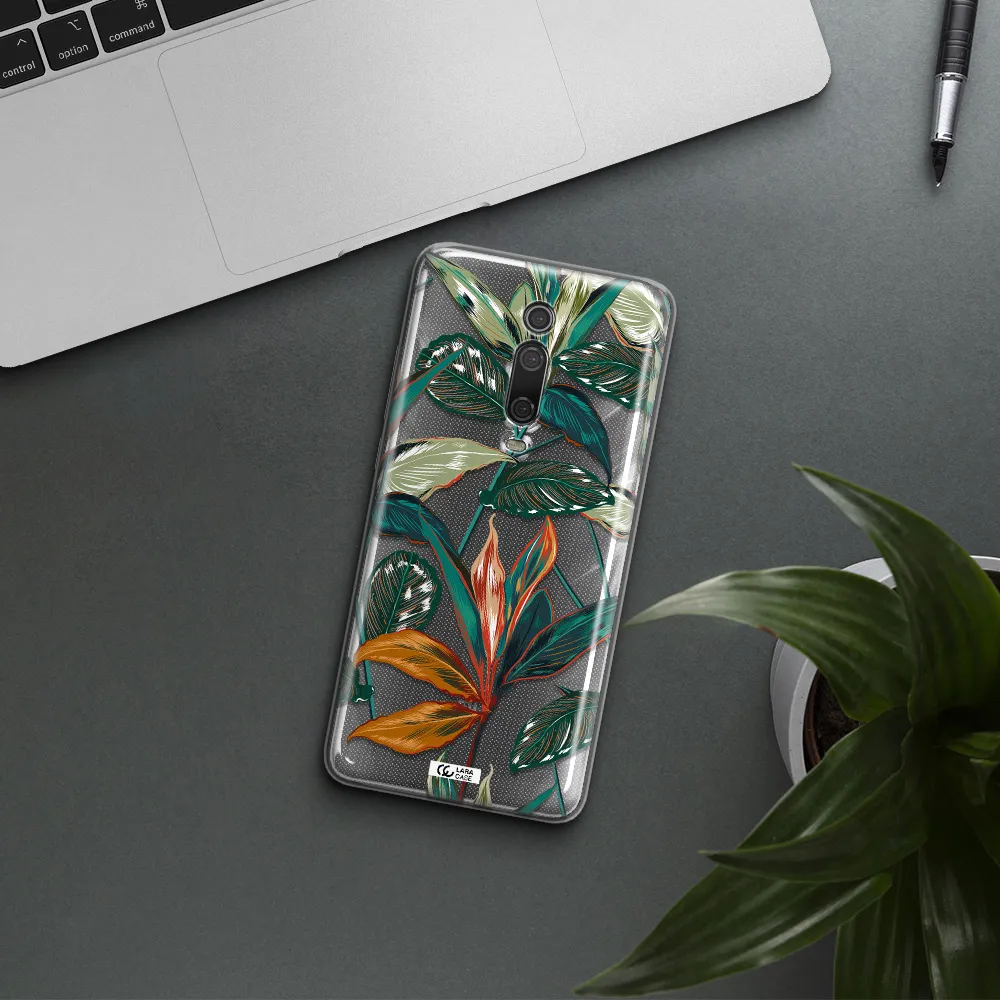 Colorful Tropical Leaves Xiaomi Mi 9T Clear TPU Case