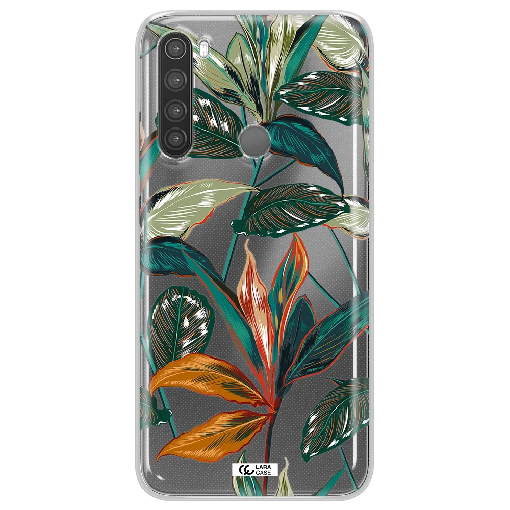 Colorful Tropical Leaves Xiaomi Note 8 Clear TPU Case
