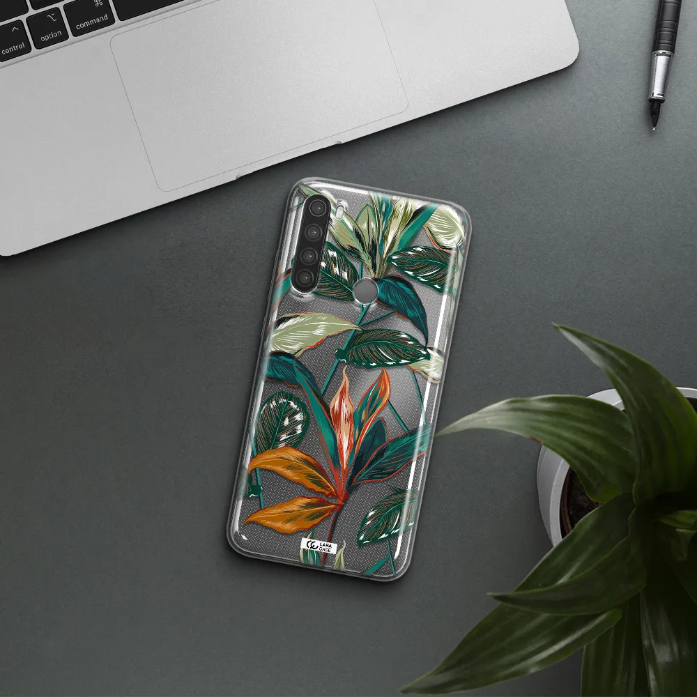 Colorful Tropical Leaves Xiaomi Note 8 Clear TPU Case